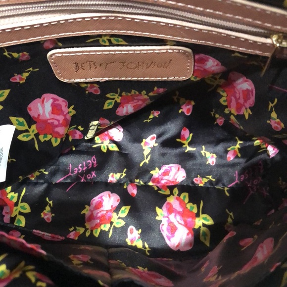Betsey Johnson Floral Satchel Is Sweet, Features Crossbody Strap  | EUC - Picture 10 of 11